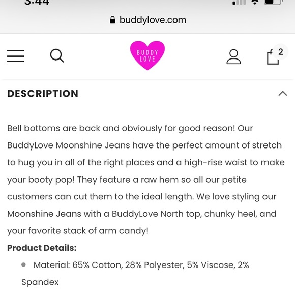 NWT Buddylove moonshine hi waist flare light blue Jean pants sz 27 - Picture 9 of 11